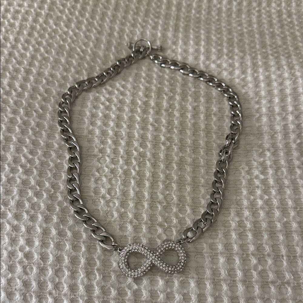 Elegant Silver Infinity Necklace